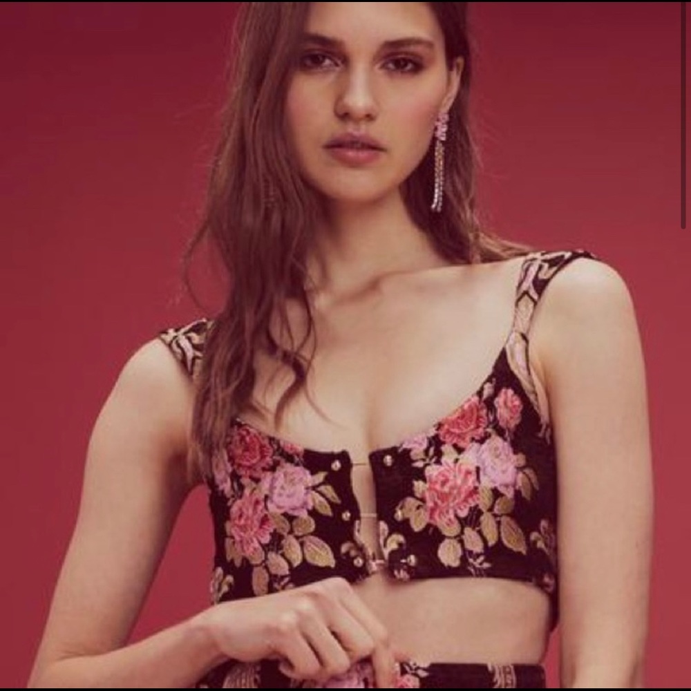 For Love and Lemons brocade top